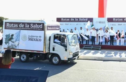 Da Américo banderazo histórico a las Rutas de la Salud en Tamaulipas; garantizan abasto de medicamentos